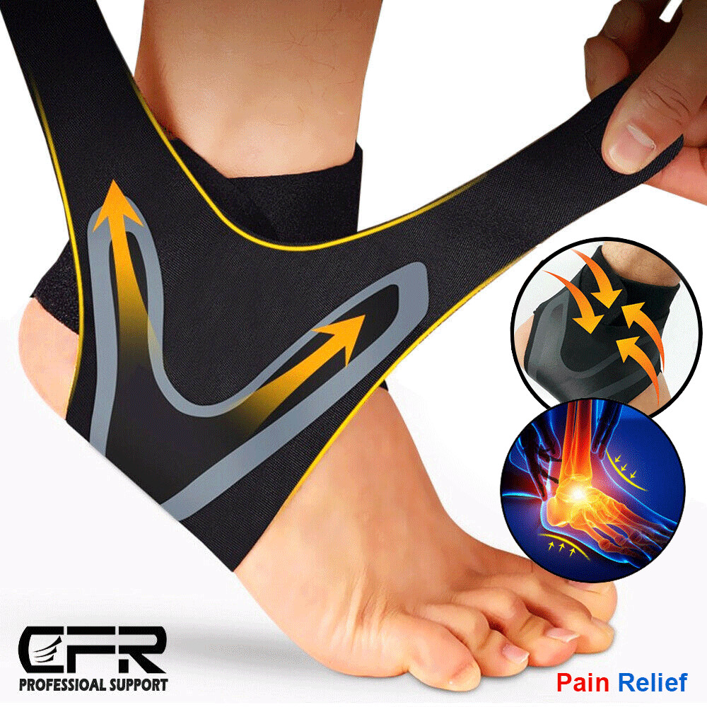 Foot Wrap Compression Sleeve Ankle Brace Support Plantar Fasciitis Pain Relief