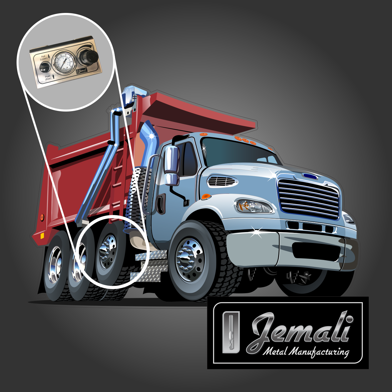 Dump Truck Lift Axle Controls Mini Console