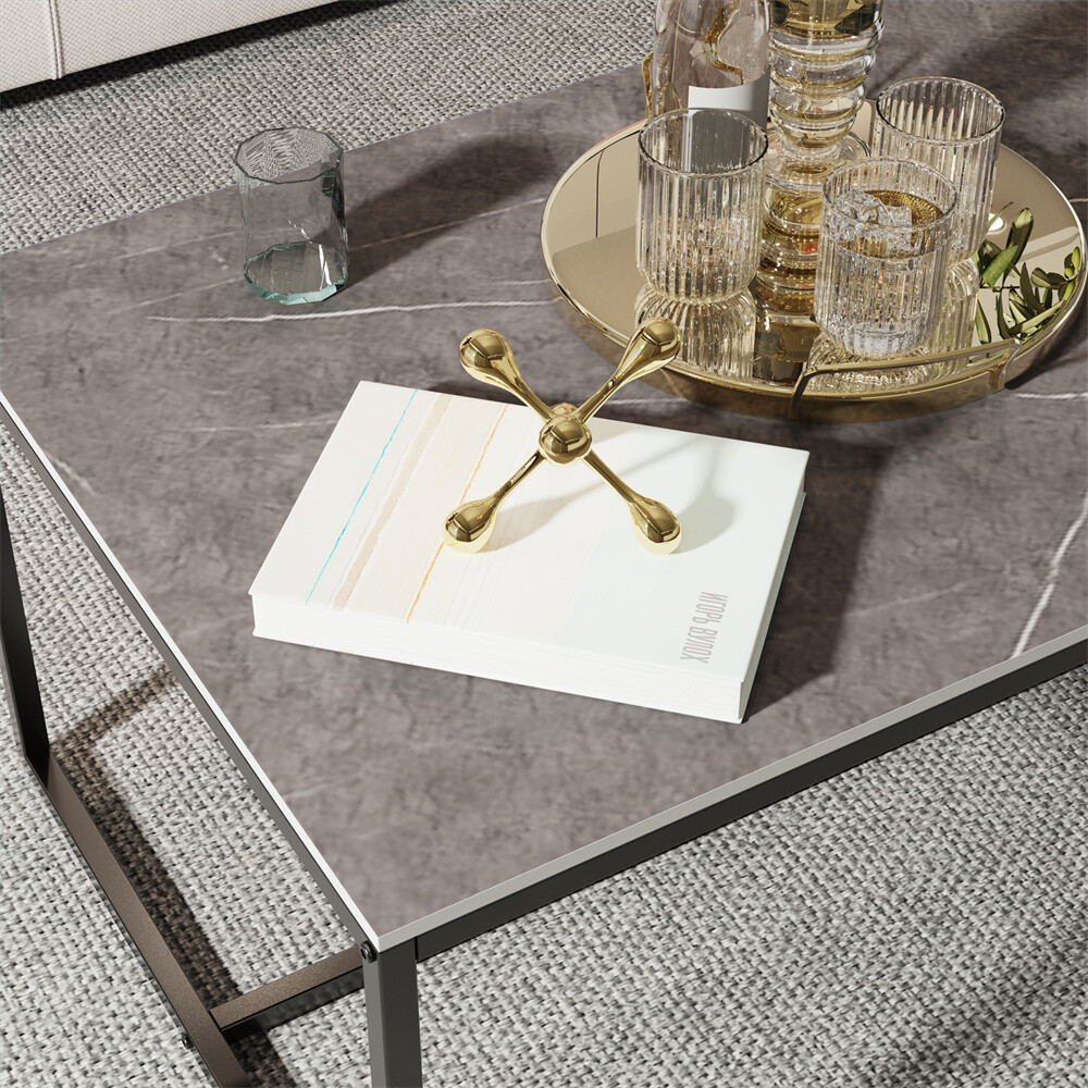 Rectangular Coffee Table Sintered Stone Cocktail Table For Living Room Apartment