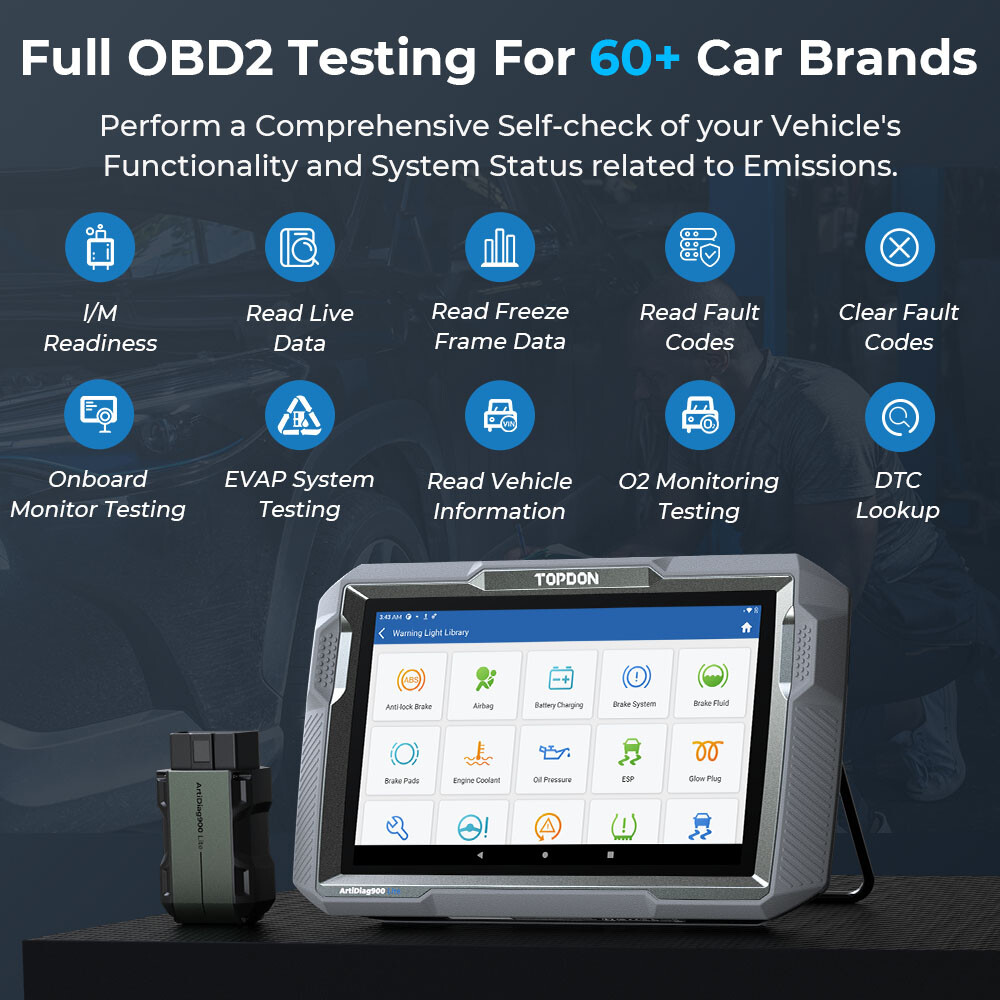 TOPDON ArtiDiag900 Lite Bi-Directional OBD2 Scanner Full System Diagnostic Tool