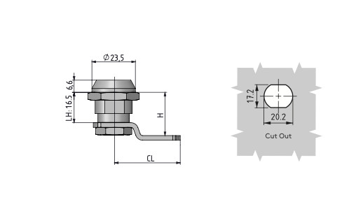 Cam Lock Ball. Part # 050.1.1.39.20