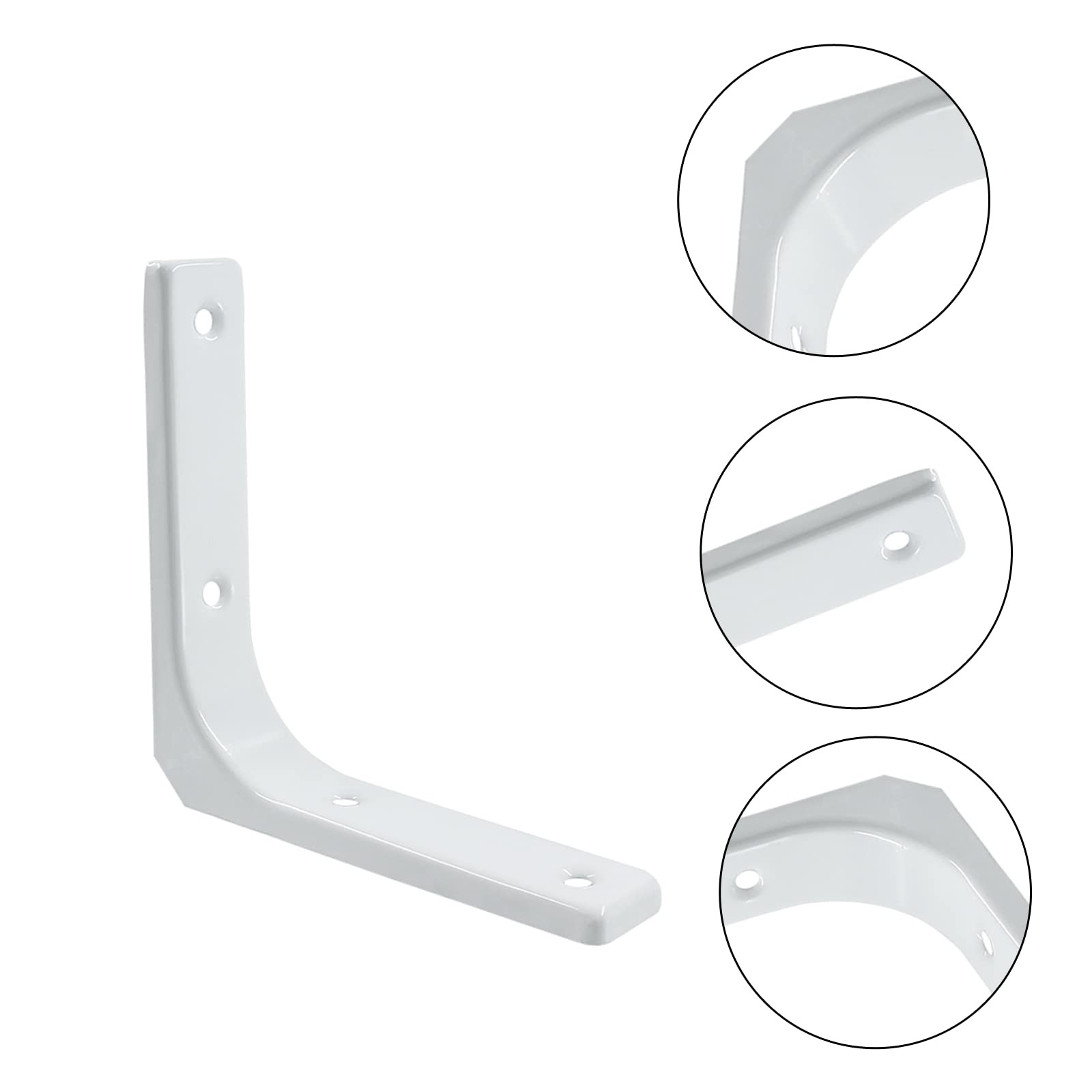 4 PCS 4 Inch White Wall Shelf Brackets Heavy Duty Support Decor Hardware