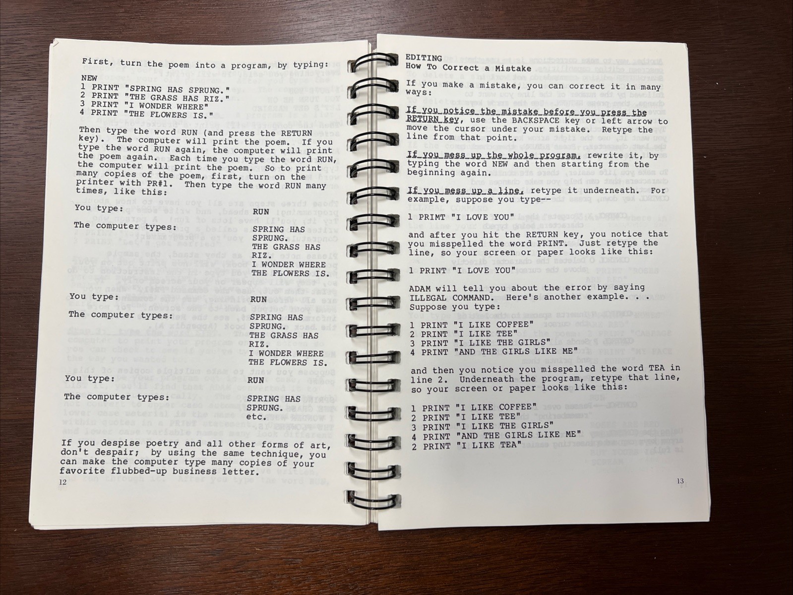 ADAM SMART BASIC PROGRAMMING WITH ADAM MANUAL