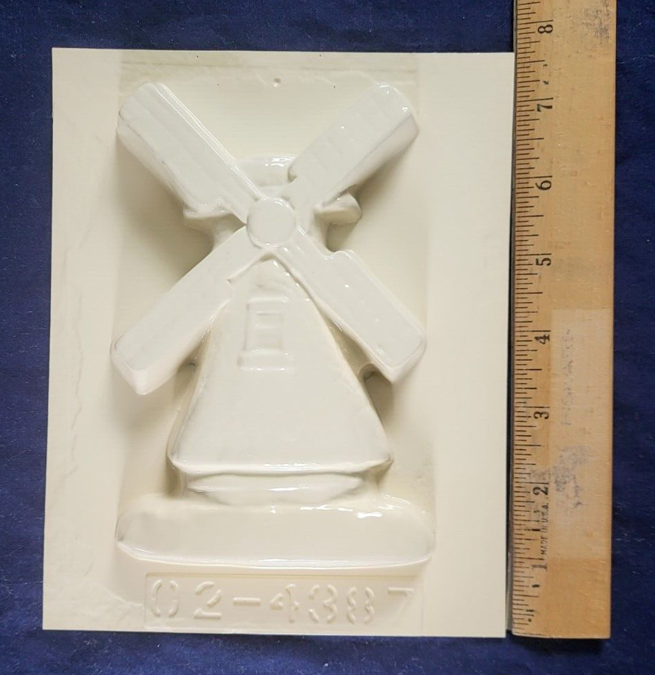 Vintage Plaster Mold Lot Plastic Windmill Pirate Football Soldier Sign Van Craft
