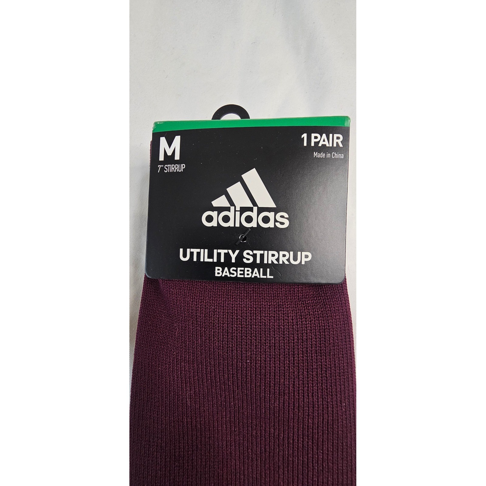 NWT Adidas Utility Stirrup Baseball Socks Maroon White Medium Climalite