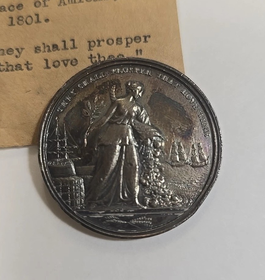 1801 Preliminaries of Peace of Amiens Between Britain & France Beautiful Medal!
