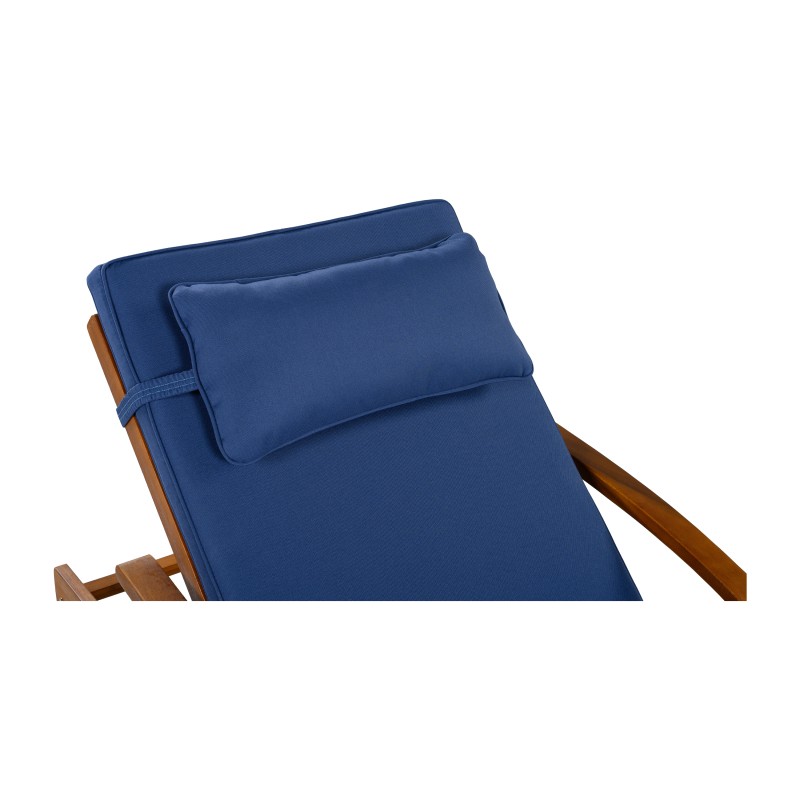 Adjustable Outdoor Lounge Chair Zero Gravity Chaise Recliner 77.5 in Navy Blue A
