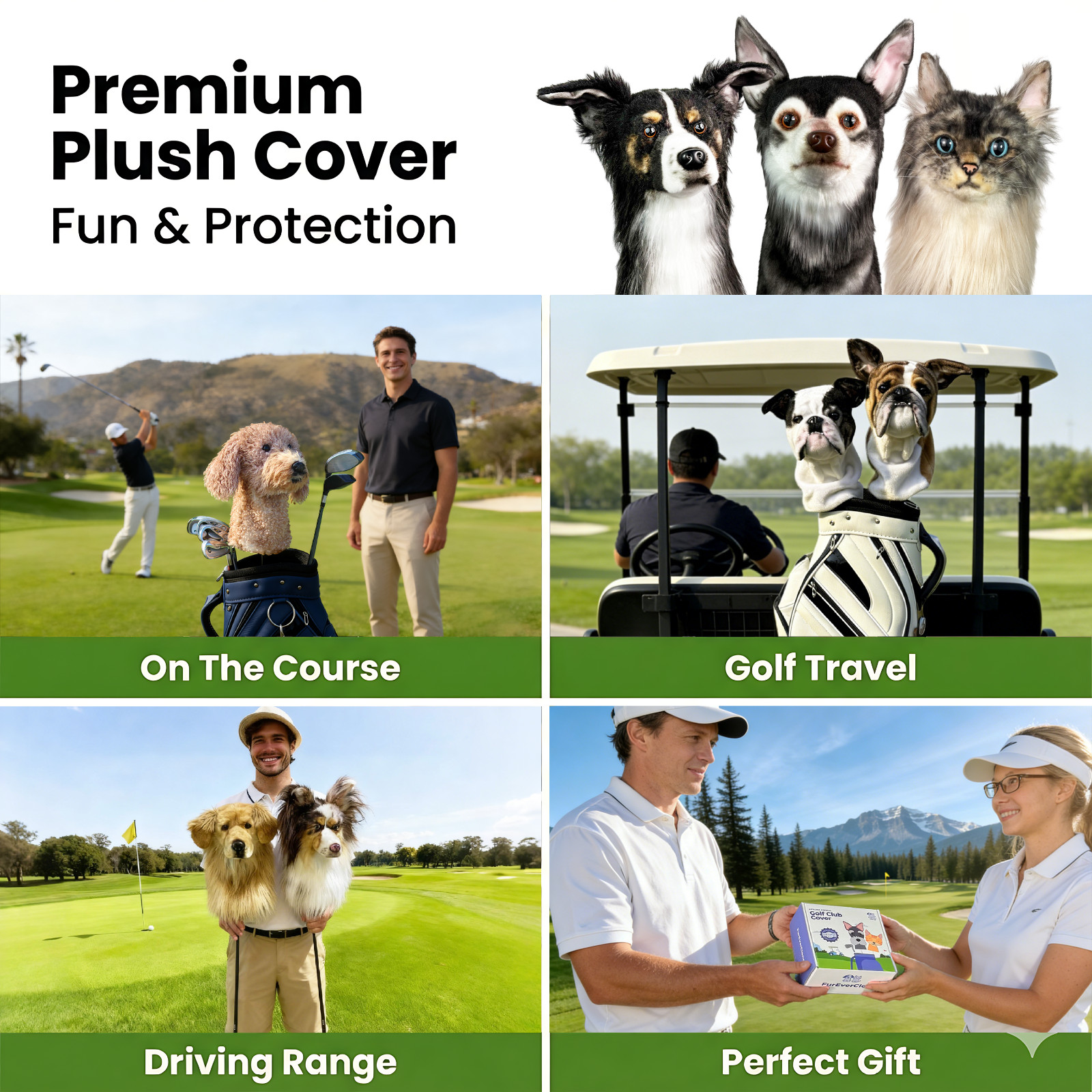 FurEverClone Doberman Dog Golf Club Covers