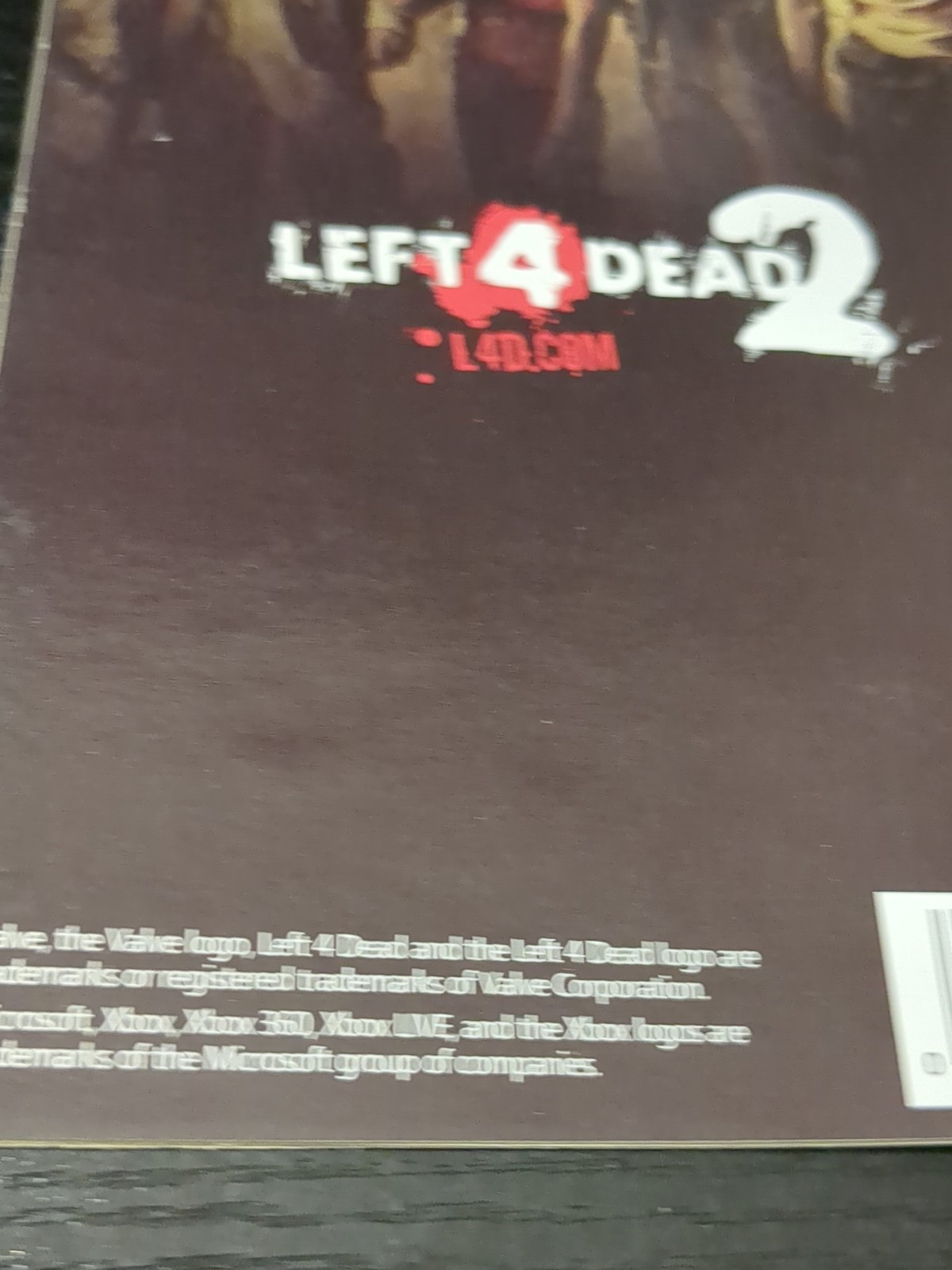 Left 4 Dead 2 360 Original Booklet Manual ONLY Guide Instruction Authentic OEM