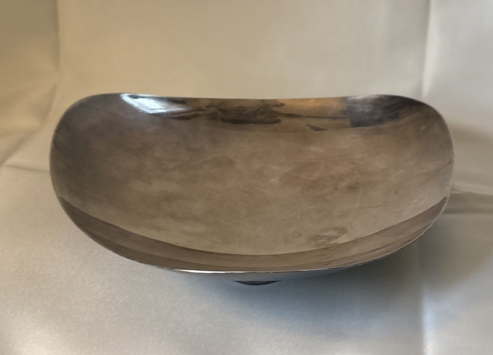 mid century modern silver plated dishes