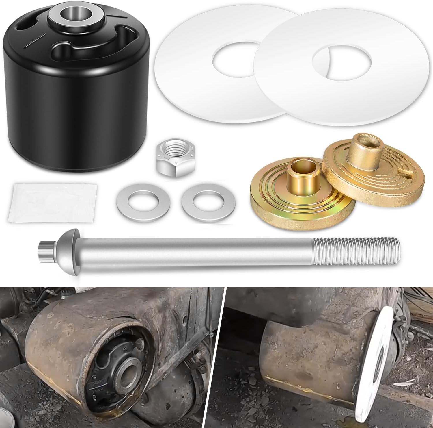 Quik-Align Pivot Bolt Bushing Kit Replacement for Hendrickson S-24691S S-28654