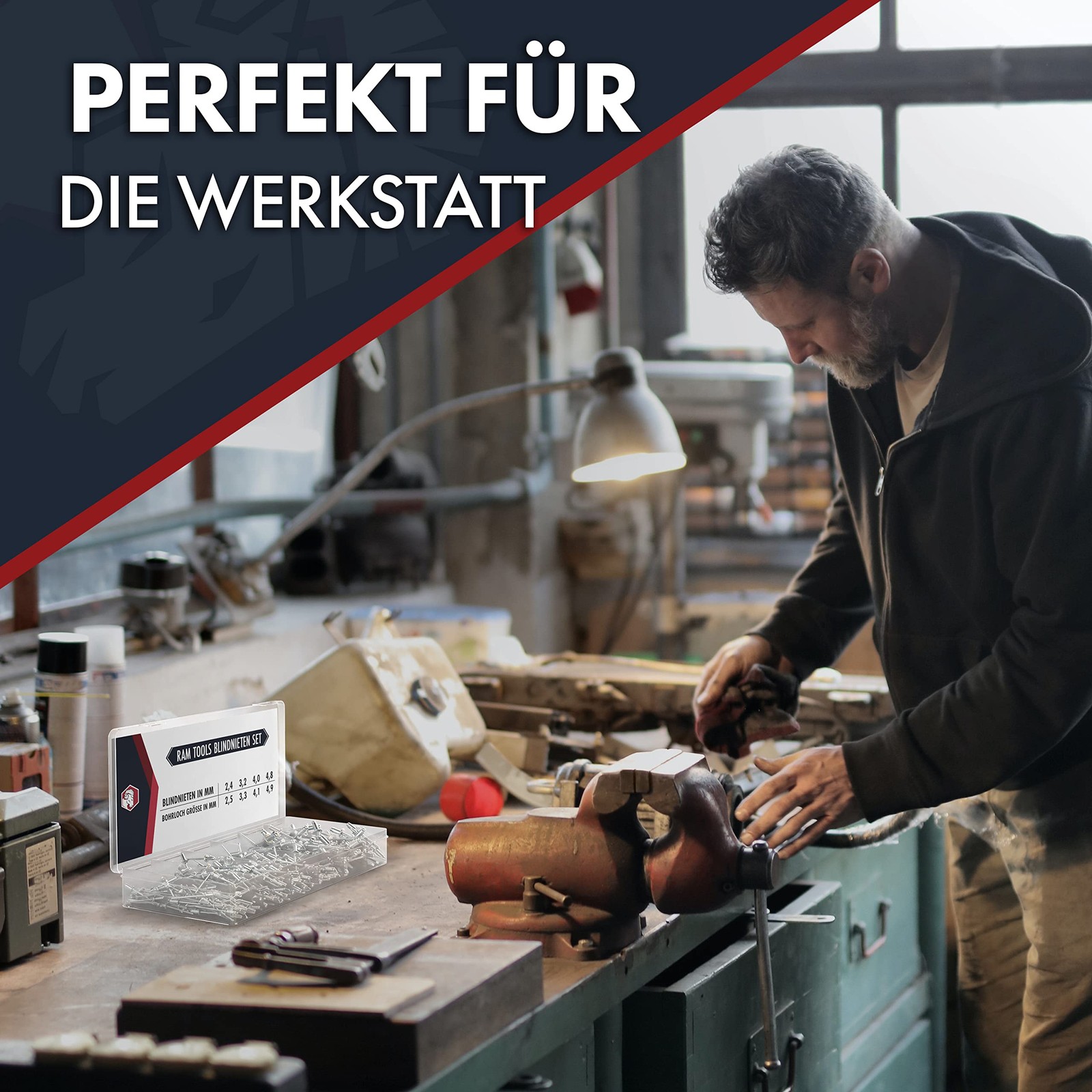 ® Blindnieten Set | 400 tlg Nieten Set | UNIVERSELL passend für Nietzange | P...