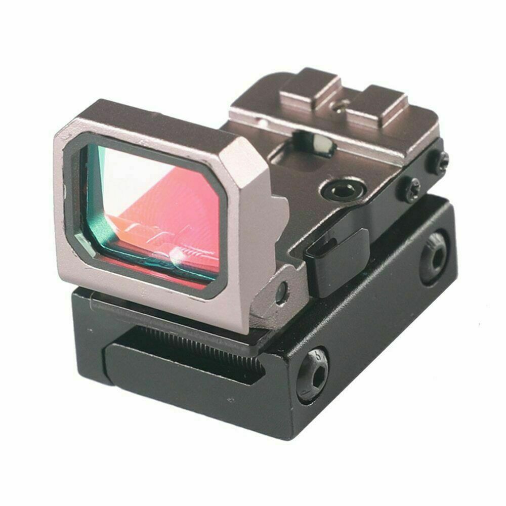 Tactical Mini Folding Flip Up Red Dot Reflex Sight RMR Scope Mount Holographic