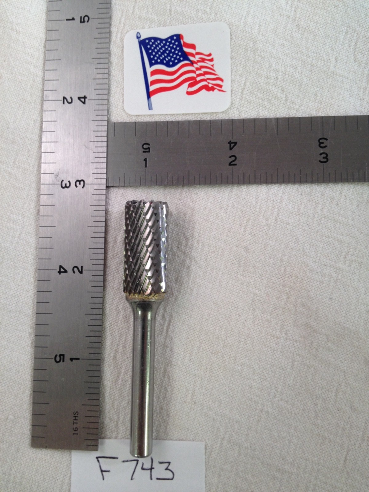 1 NEW FALCON / SGS 1/4" SHANK CARBIDE BURR SB-5 DOUBLE CUT END CUT (F743)