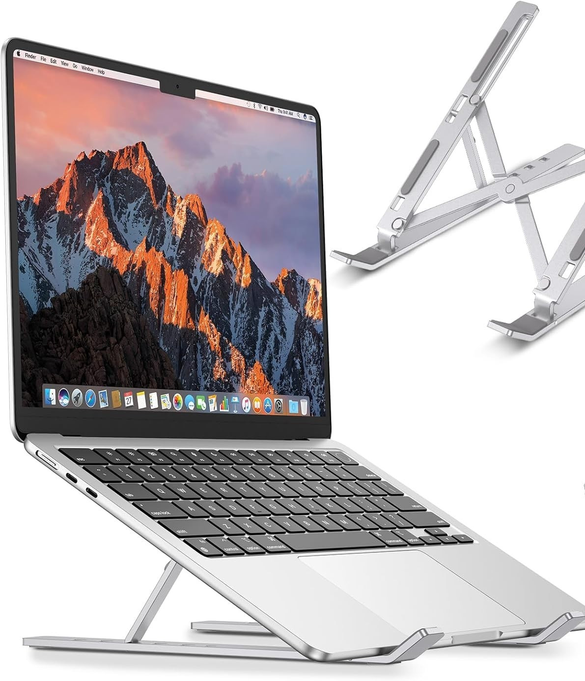 Aluminum Alloy Laptop Holder Stand Adjustable Foldable Portable for laptop