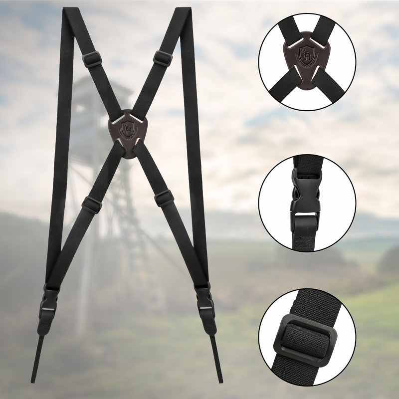 TOURBON Binocular Harness Camera Strap Quick Release Elastic Optic Chest Hunting