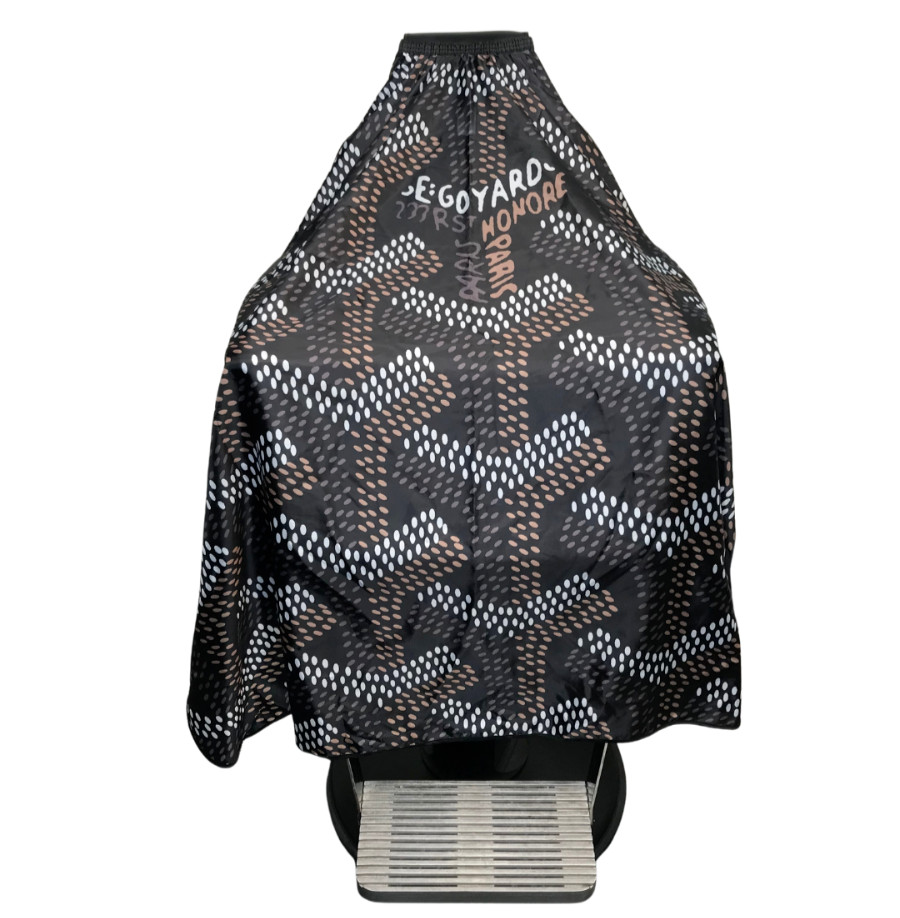 Barber and hair stylist cape Black gold