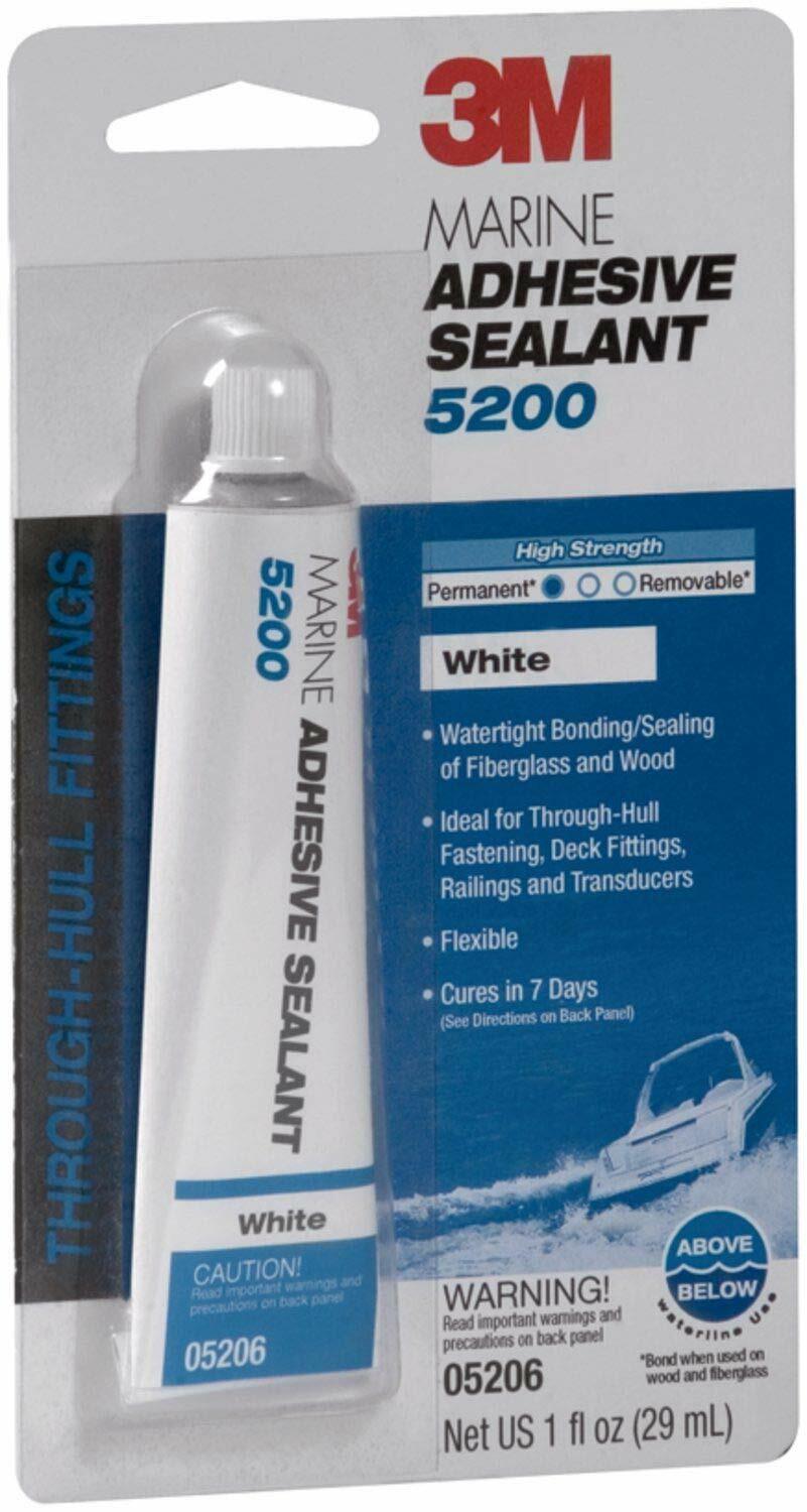 3M Marine Adhesive Sealant 5200 White, 05206 1 oz tube