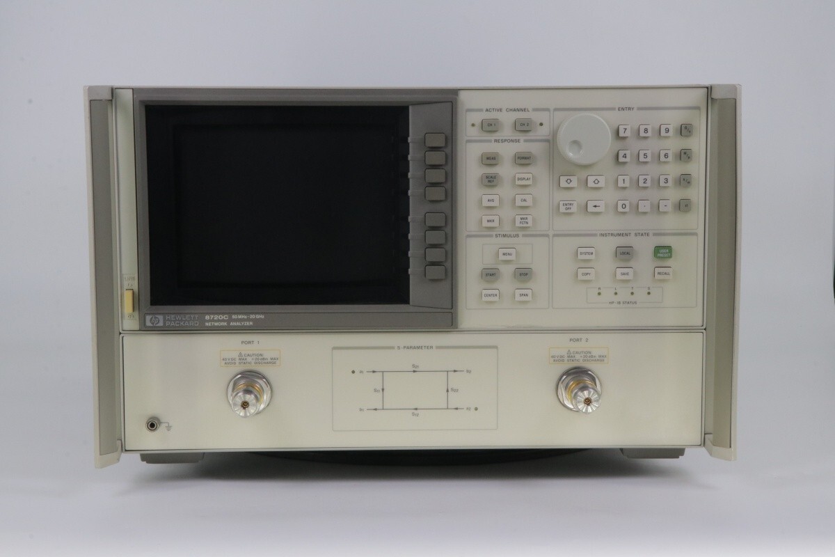 HP 8720C Network Analyzer 50MHz to 20GHz, opt 010/ C02