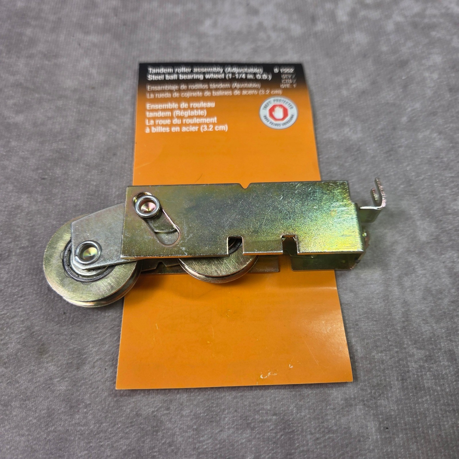 Tandem Roller Assembly Adjustable Steel Ball Bearing Wheel 1-1/4 in OD D 1552