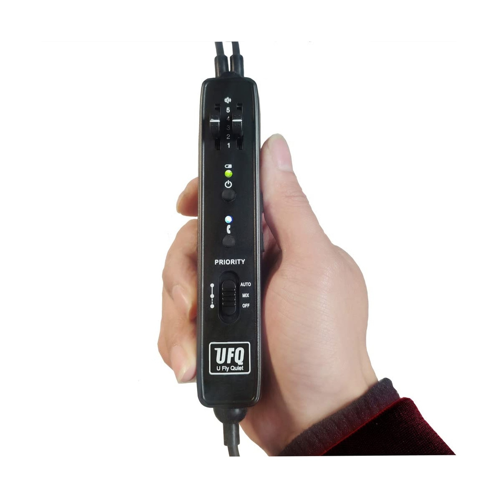 UFQ BT-Link Aviation Headset Bluetooth Adapter-Turn Any Non-Bluetooth Pilot H...