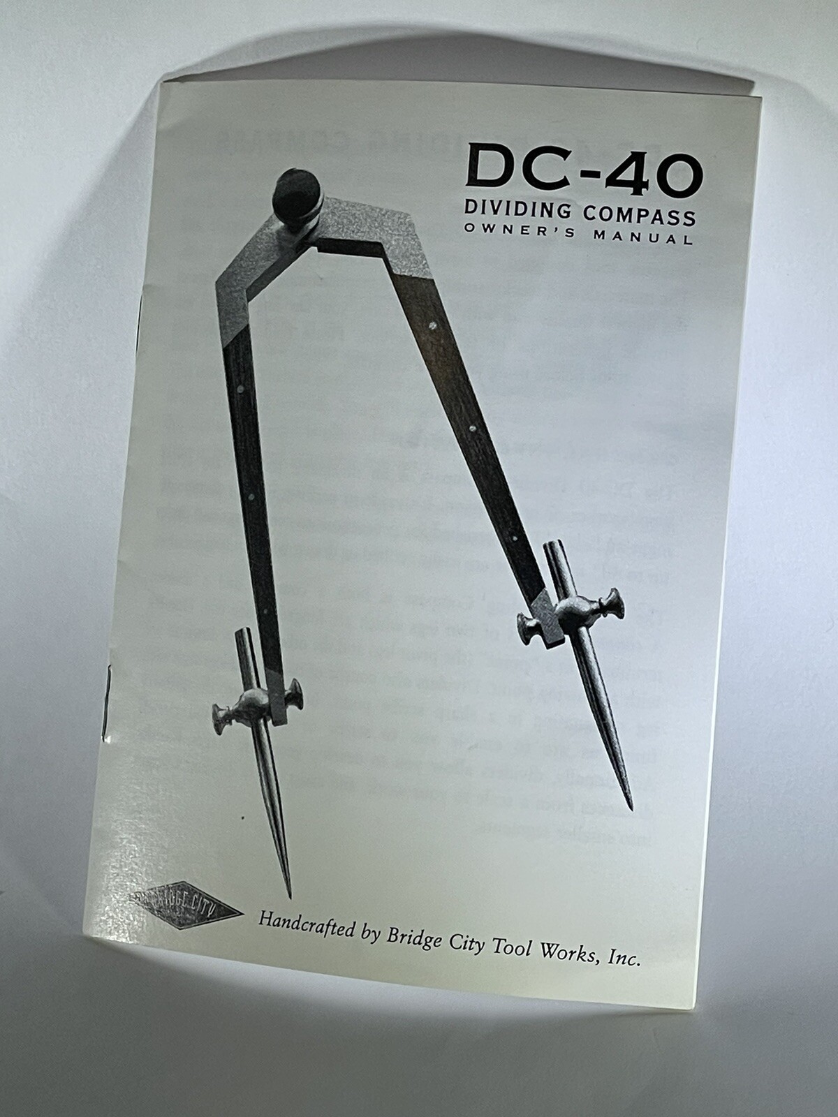 Bridge City Tool Works DC-40 Dividing Compass Owners Manual