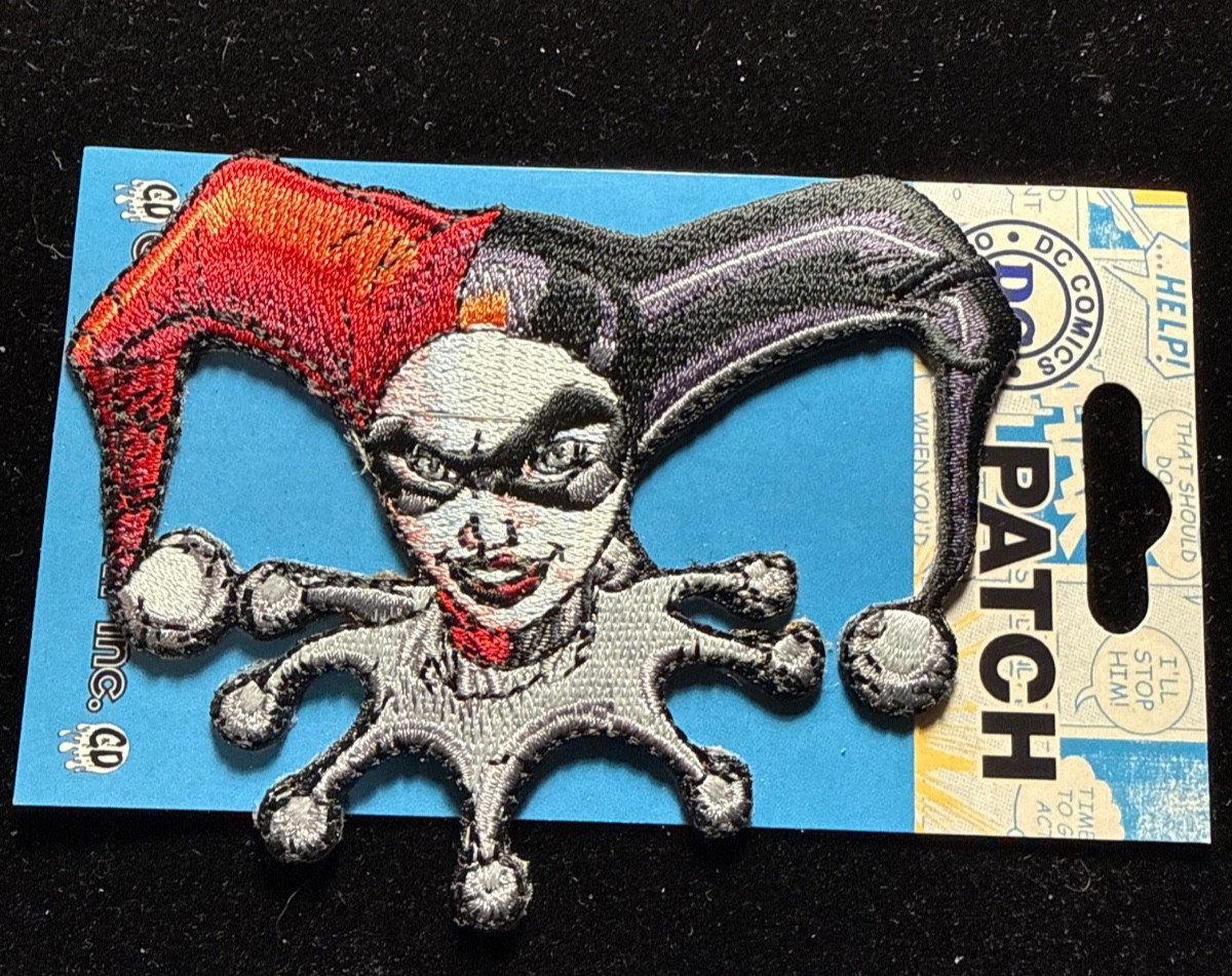 Harley Quinn Iron-On Patch DC Comics Embroidered 3.5” x 3” New