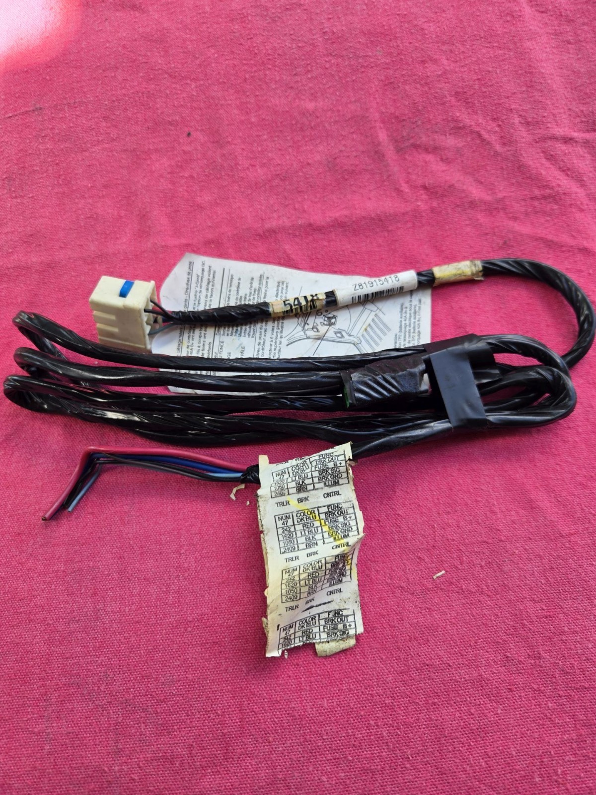 New GM OEM Z82 Trailer Brake Control Harness 15411267 (5418) Glove Box Jumper