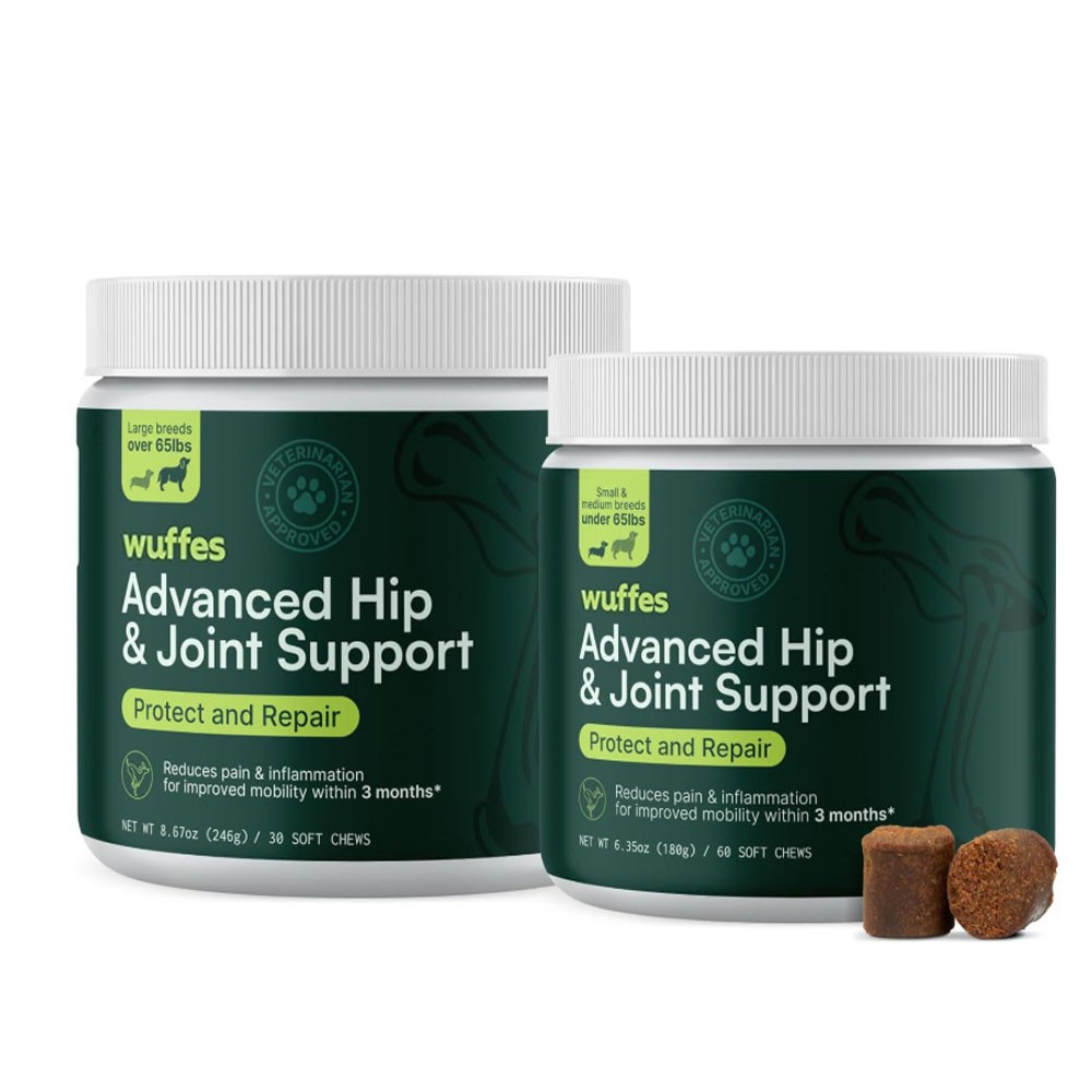 2X Wuffes Advanced Hip &Joint Support Chewables for Small and Medium Dogs-30pcs