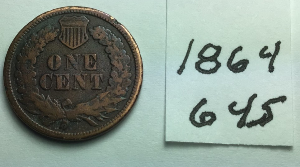 1864 Indian Head Penny; Good condition; #645