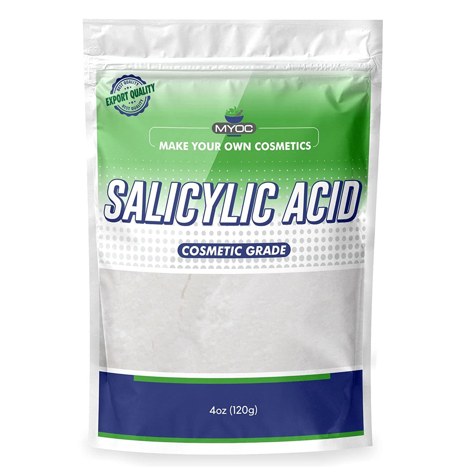 MYOC Salicylic Acid Powder 100% Pure Cosmetic Grade | 120g/4oz Pack of 2../