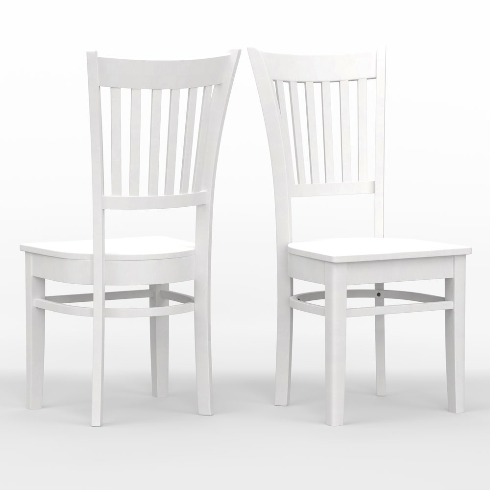Spindle Bck Dining Chairs (2) White