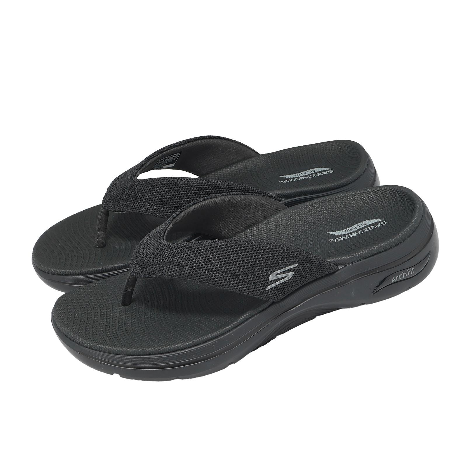 Skechers Go Walk Arch Fit 2.0 Sandal Black Men Slip On Casual Sandal 229307-BBK