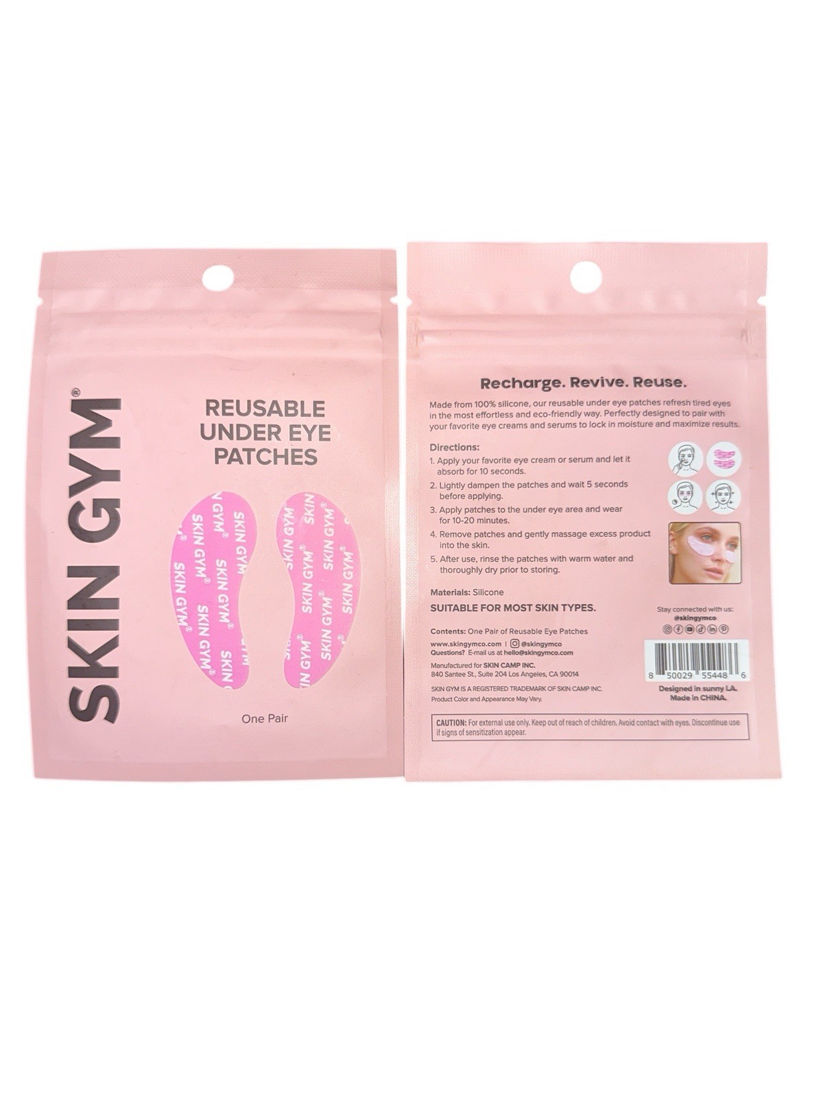SKIN GYM Reusable Under Eye Patches New In Pack Sealed Lot Of 2