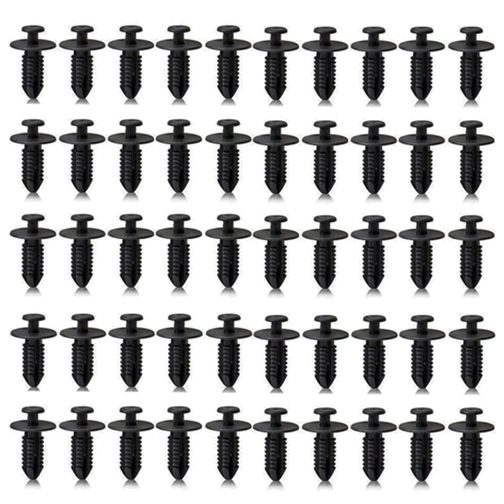 100PC For Mercedes Fender Liner Rivet 7mm Splash Guard Push Type Retainer Clips