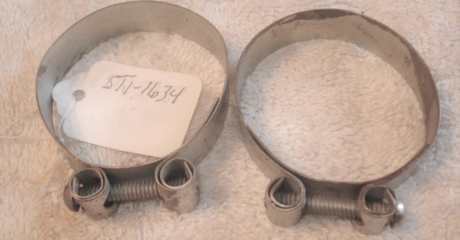 Radiator Hose Clamp, ROLL 2-1/8", New pair.  41-53 GM Cars & Trucks