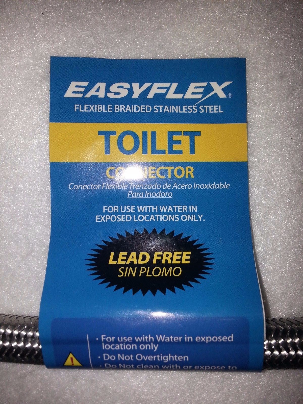 10 PACK Stainless Braided Toilet Supply Line 3/8" Comp X 7/8" Ballcock X 16"