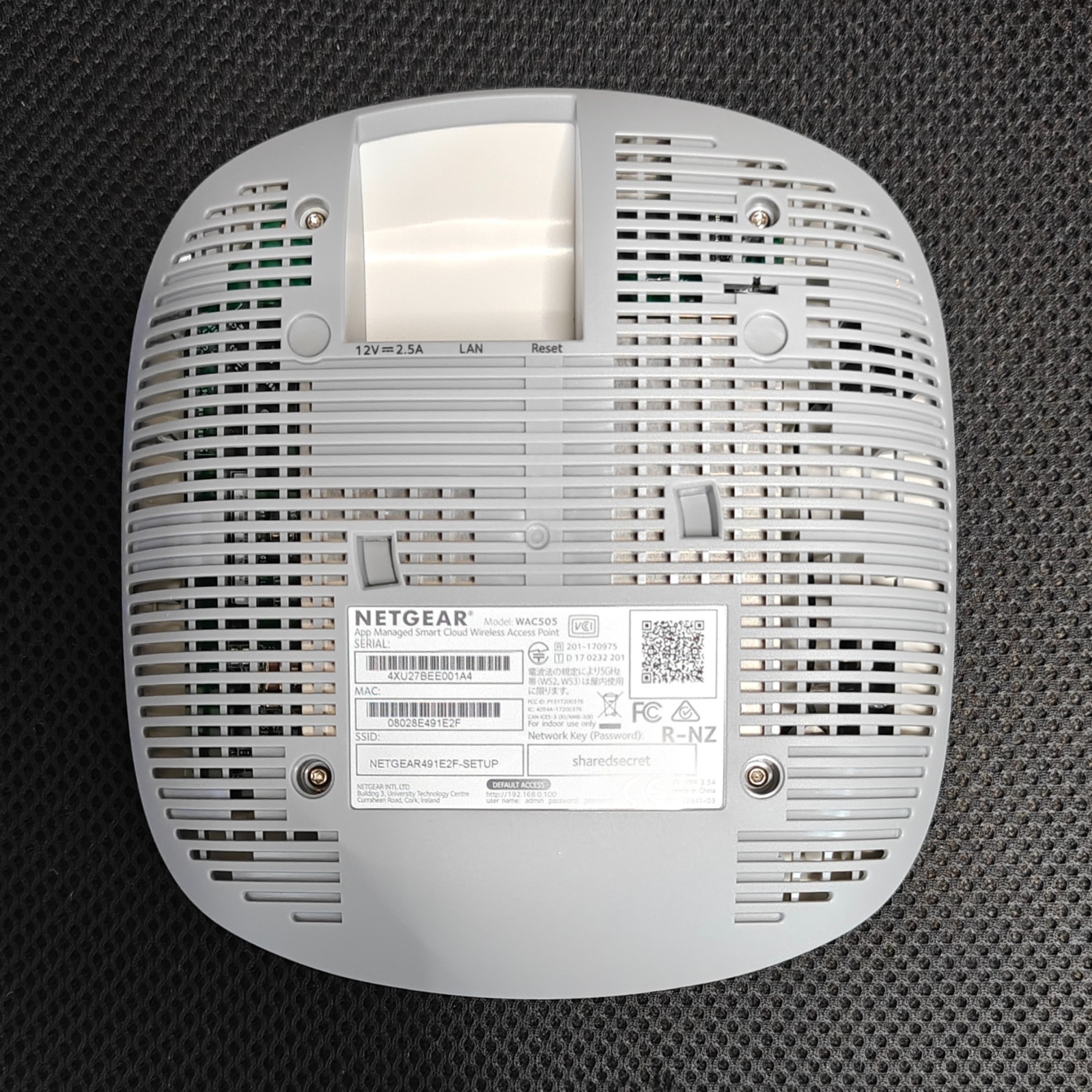 NETGEAR WAC505 POE Insight Managed Smart Cloud Wireless Access Point