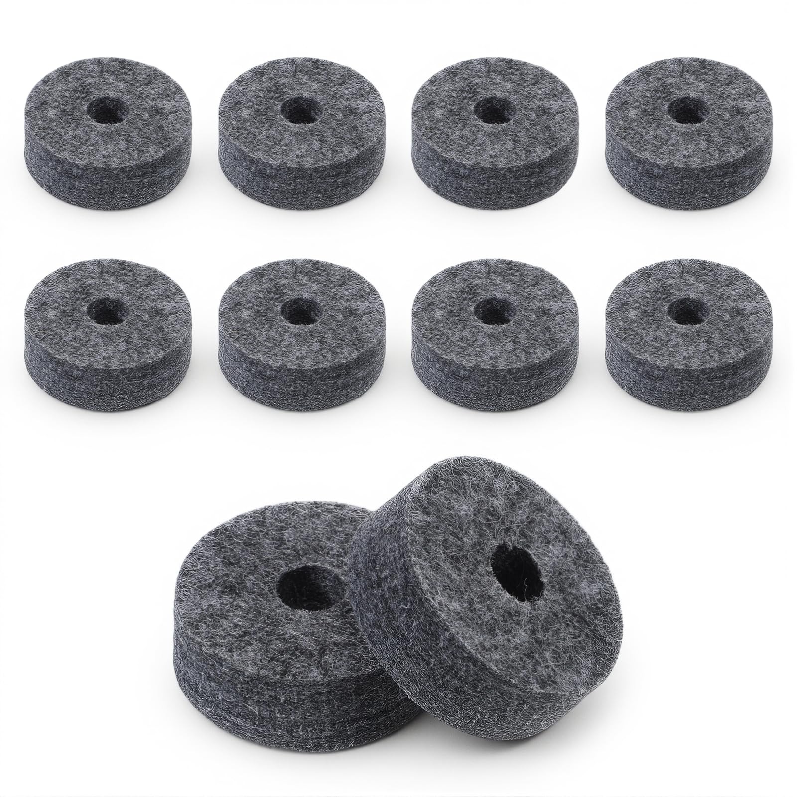 10 PCS Soft Cymbal Stand Felt Washer Round Grey Replacement Accessory