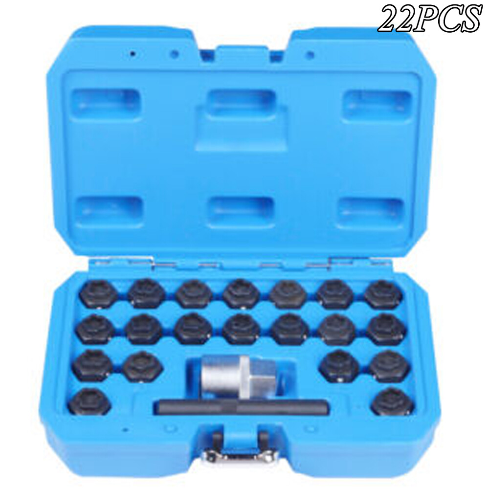 22pcs Universal Locking Lug Nut Master Key Set Wheel Lock Removal Tool NEW US