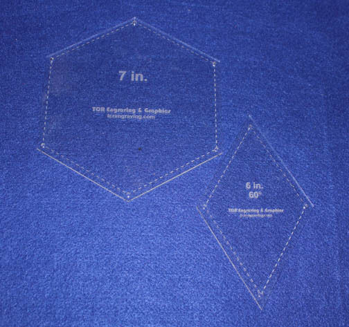 Quilt Templates-2 Piece Specialty- Hexagon/Diamond Set   -1/8"