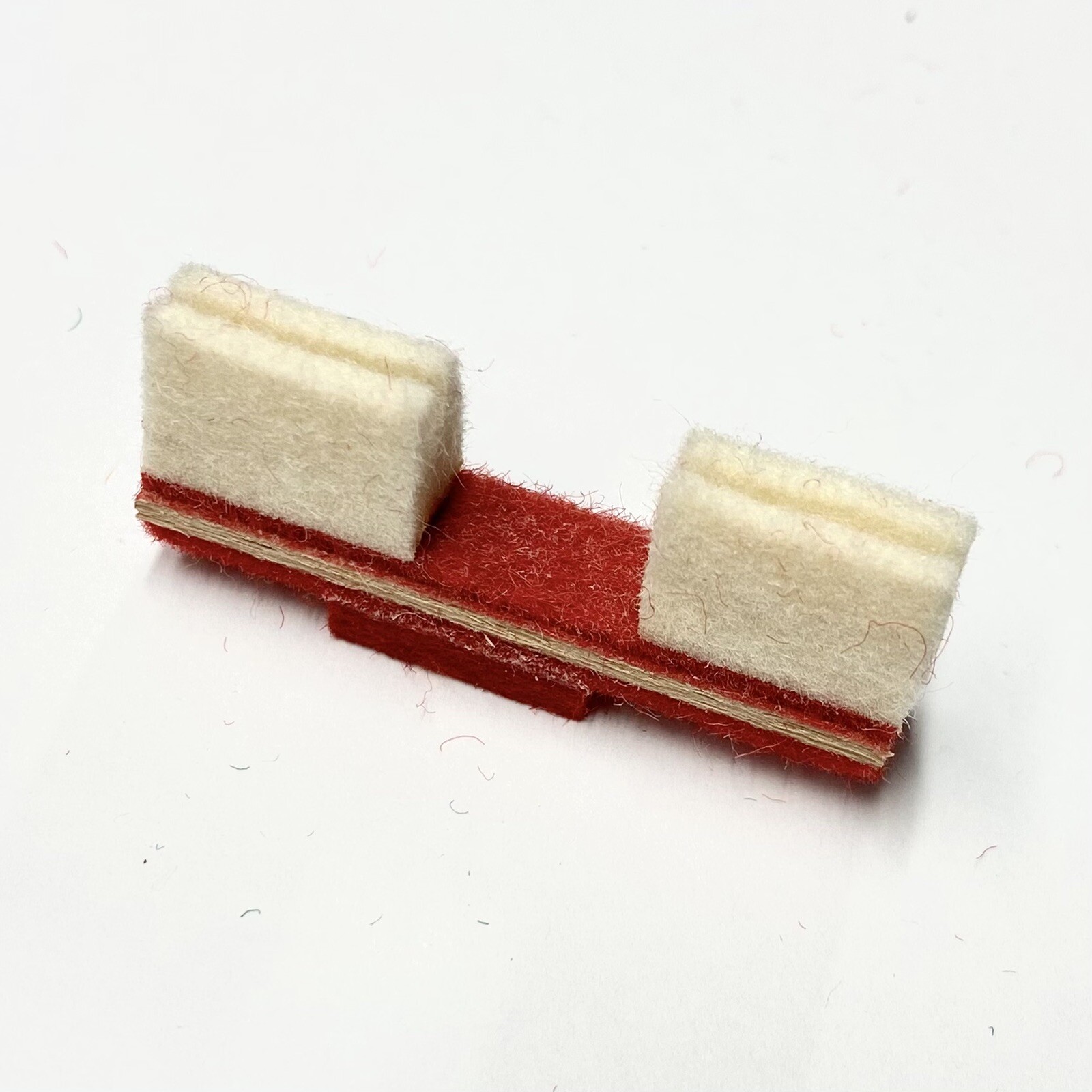 Narrow 5/16"x1-5/8" Trichord Bass Damper Head Felt for Spinet/Console Piano