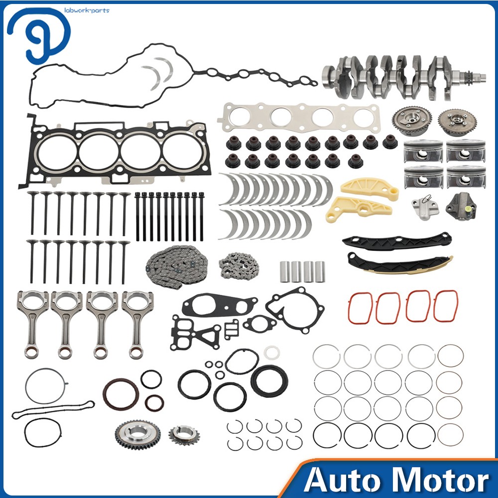 G4KC 2.4L Engine Overhaul Rebuild Kit w/ Crankshaft & Rods & Timing Kit For KIA