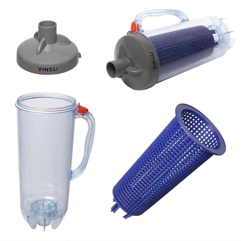 Leaf Canister with Plastic Mesh Basket Leaf Trap for Automatic Pool Vacuum Clean