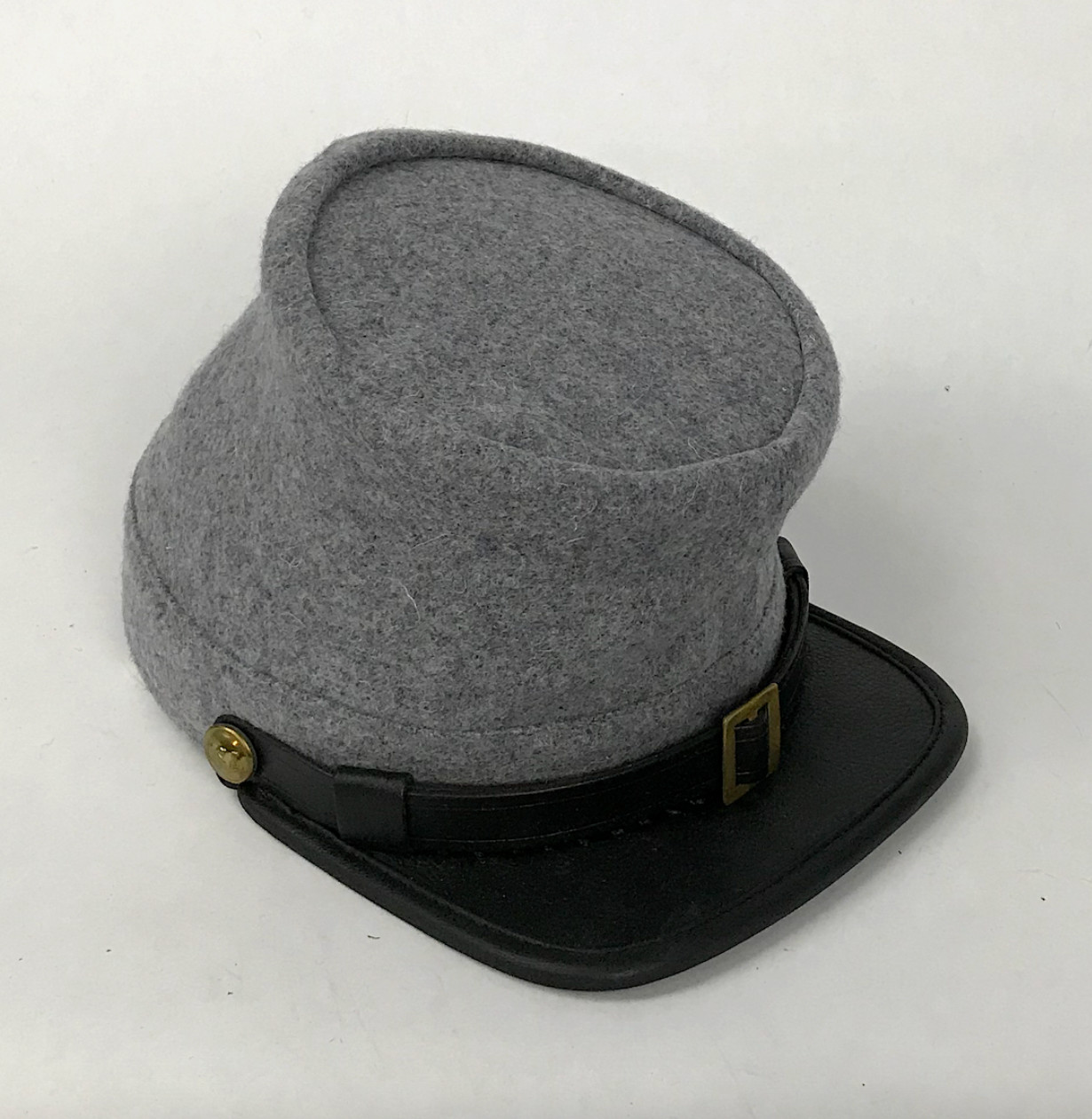 Confederate Civil War Medium Grey Kepi - Enlisted or Officer Cap - Size Medium
