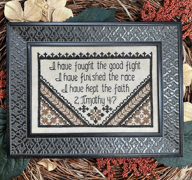 The Good Fight by My Big Toe cross stitch pattern