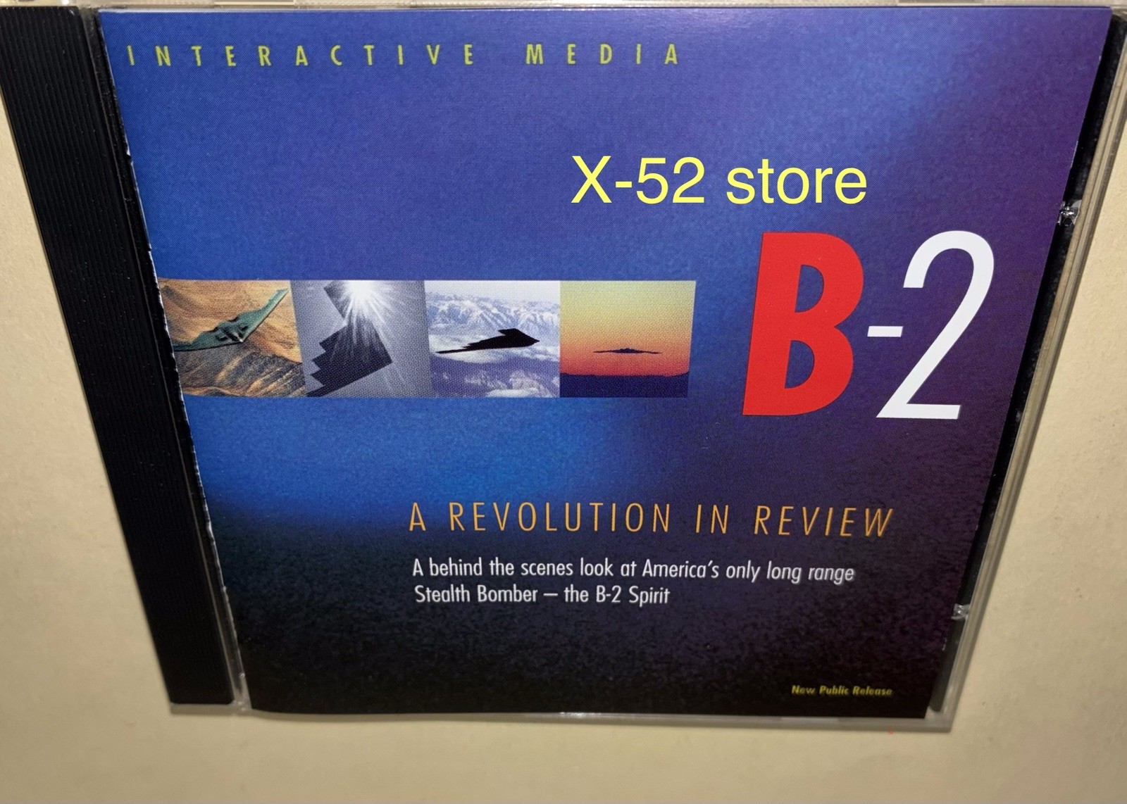 B-2 Spirit Stealth Bomber Aircraft vintage CD-Rom B2 Northrop Grumman media