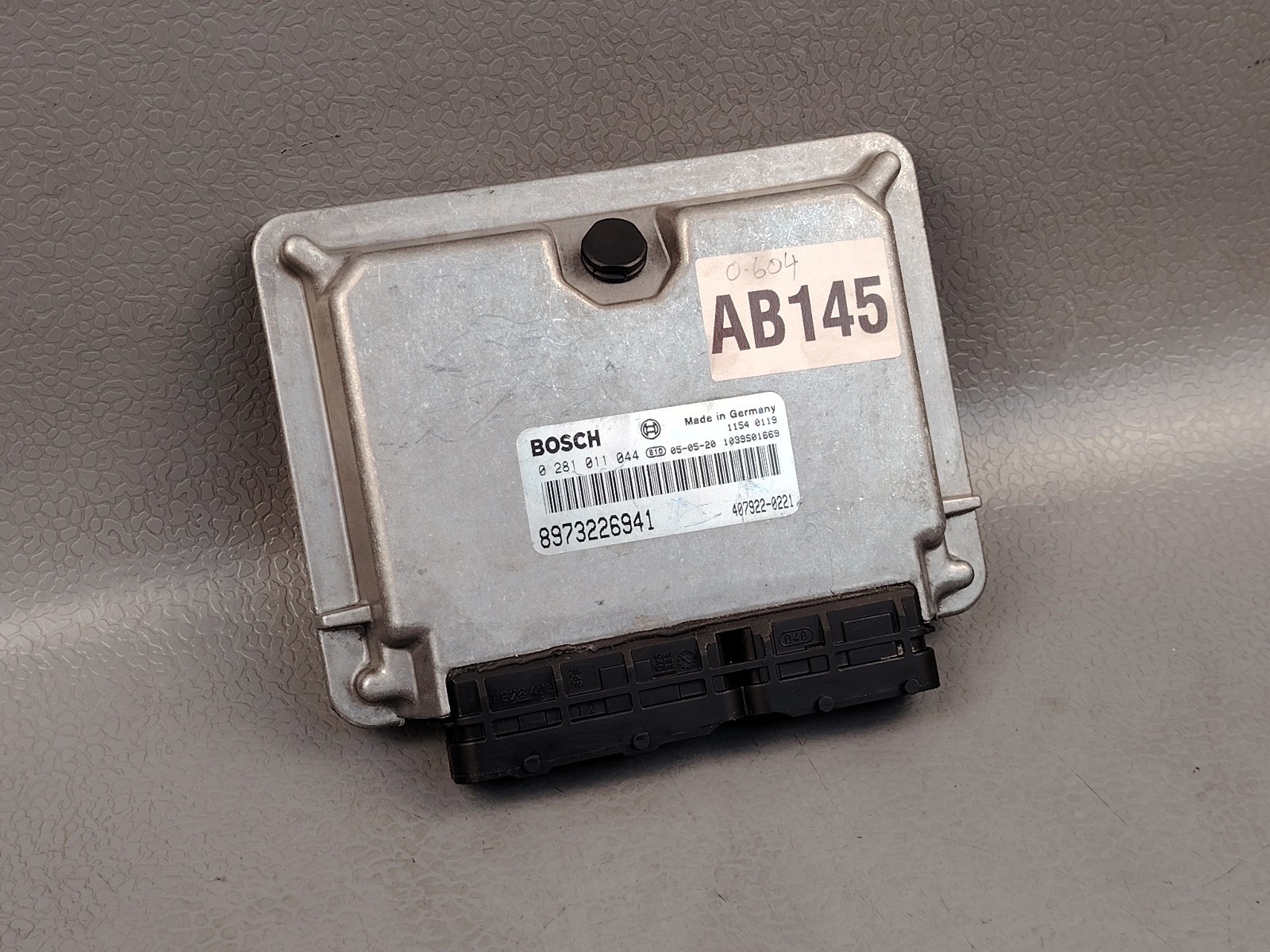0281011044 2005 ISUZU HOLDEN RODEO RA 3L TD 4X4 ENGINE CONTROL MODULE 8973226941