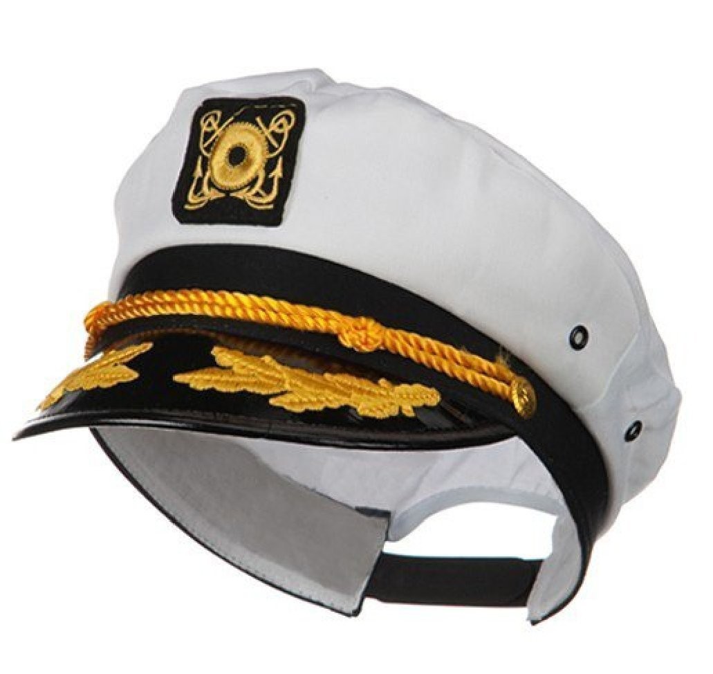 Captain's Yacht Sailors Hat Snapback Adjustable Sea Cap Navy One Size, 1 Pc