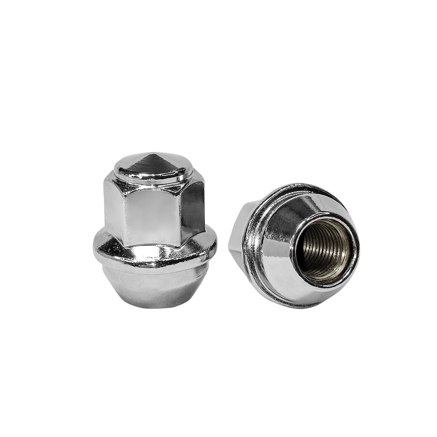 Chrome Wheel Lug Stud Nut Set for 20062021 Ford Focus, Fusion, Escape 4PCS